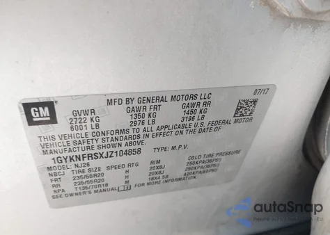 2018 Cadillac Xt5 Premium Luxury from USA, damaged, VIN 1GYKNFRSXJZ104858